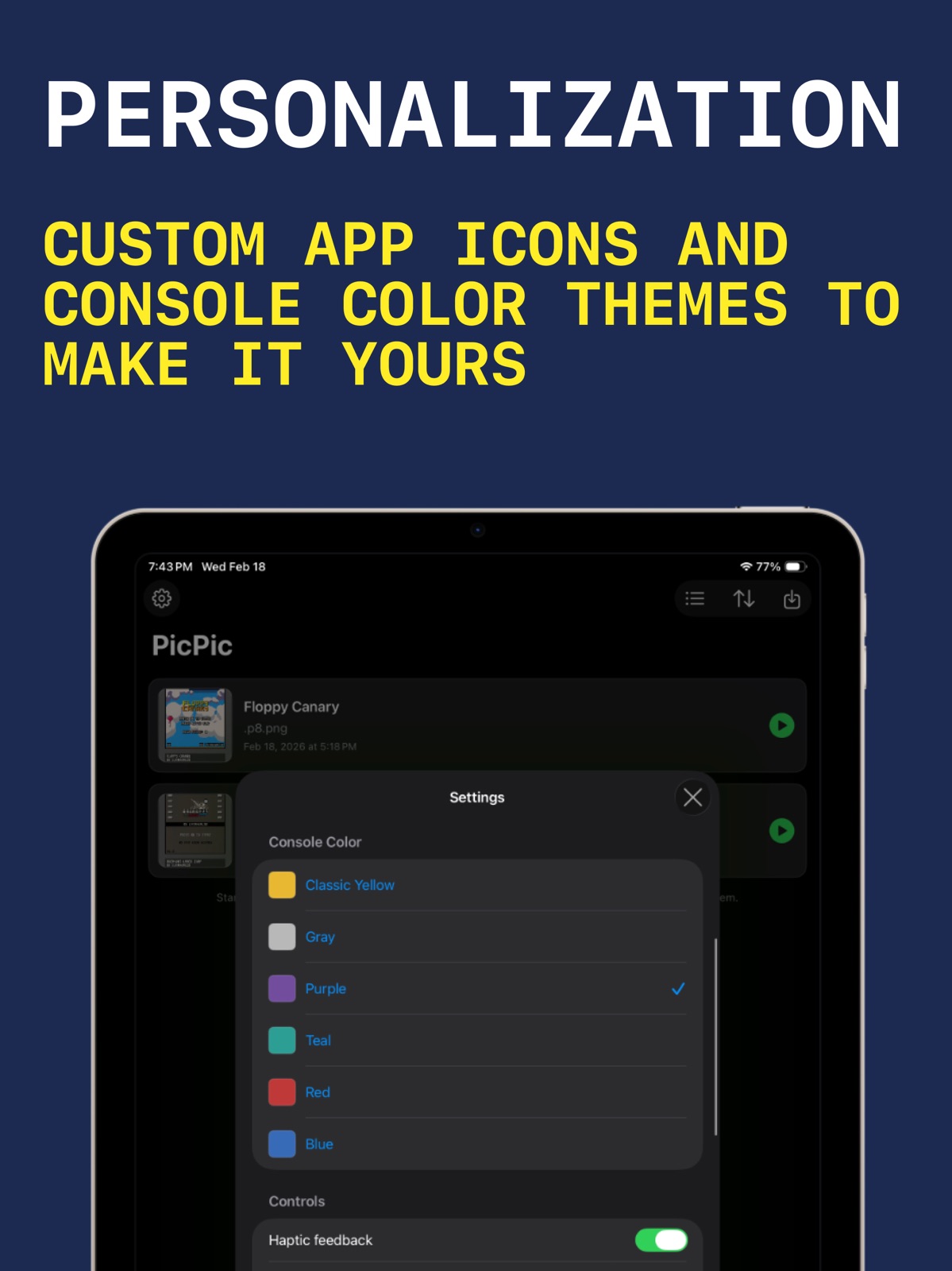 Emulator for Pico-8: Picpic ipad screenshot 4