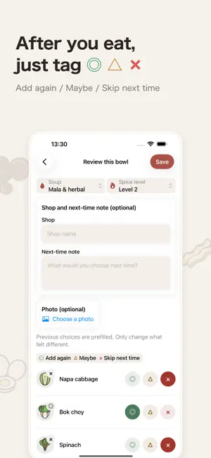 MalaPick: Malatang Food Log screenshot 2