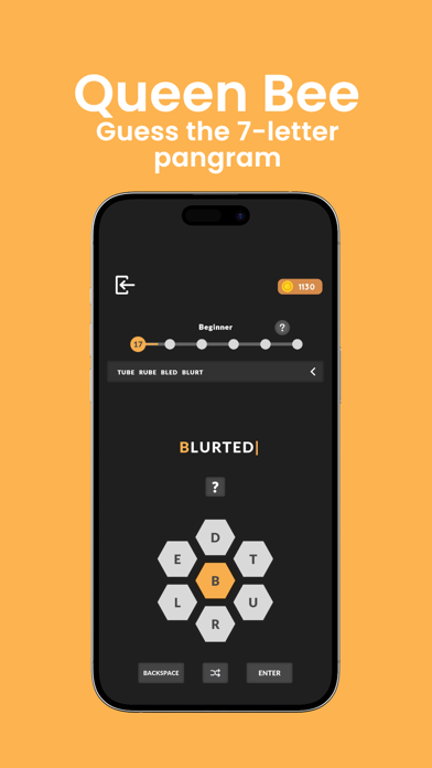 HexaBee - Word Games Screenshot