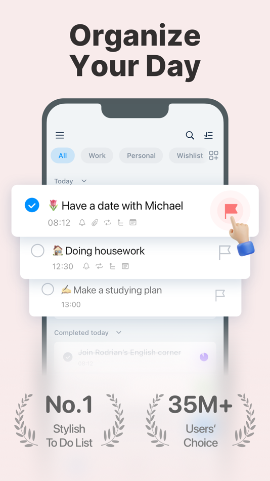 #1. To Do List - Todo Reminders (iOS) 由: BetterApp Tech Co., Limited