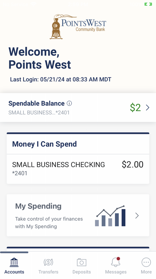 #2. Points West Mobile (iOS) Podle: Points West Community Bank