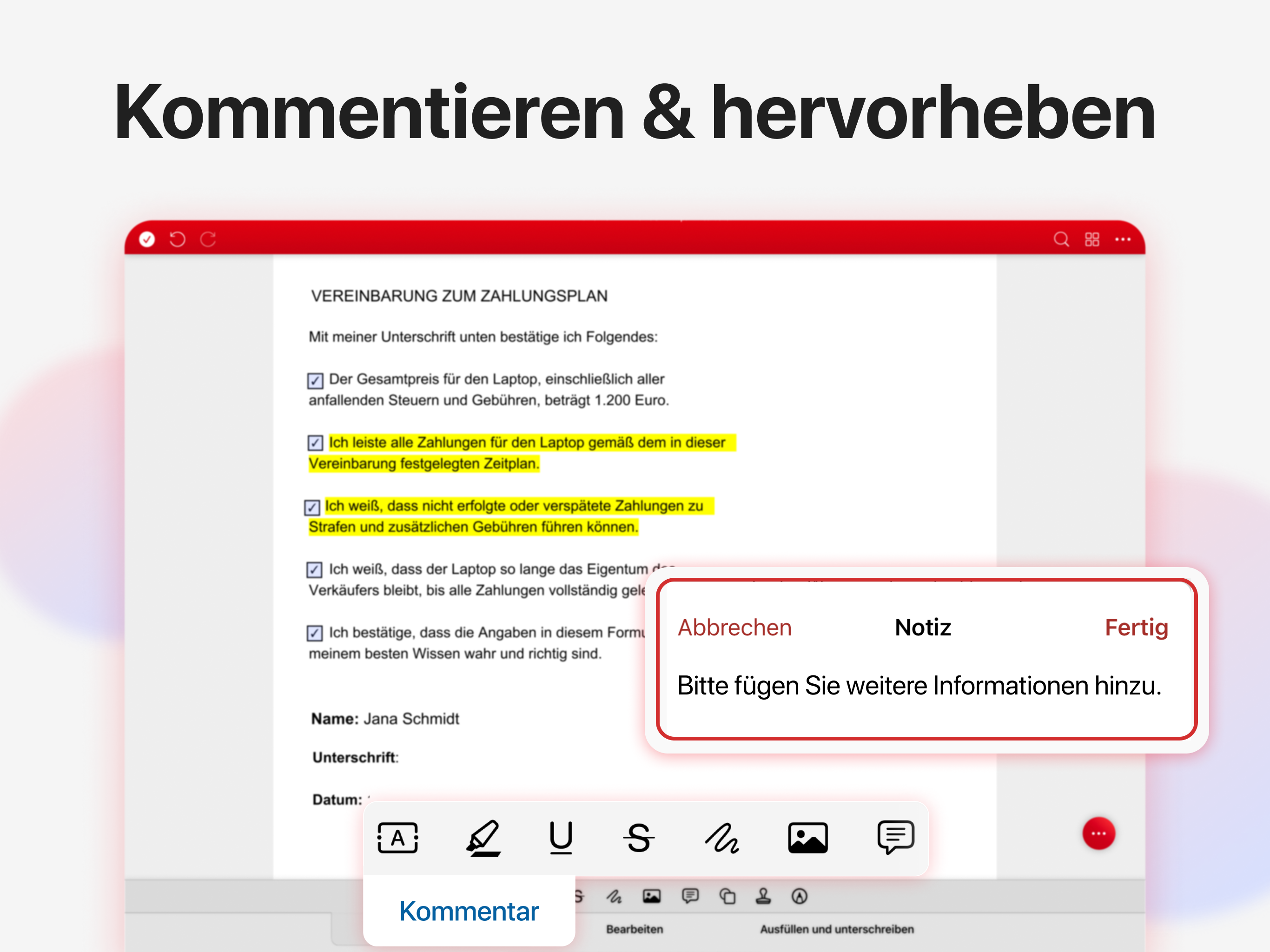 MobiPDF: PDF Datei Bearbeiten