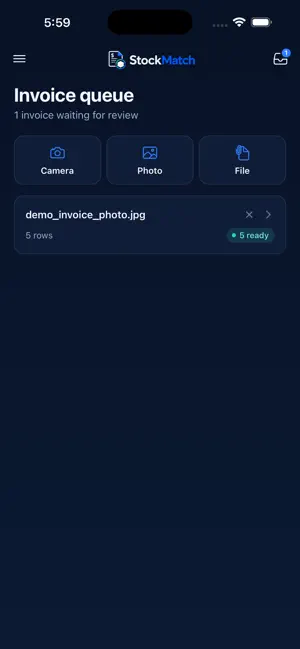 StockMatchAI: Invoice Match screenshot 2