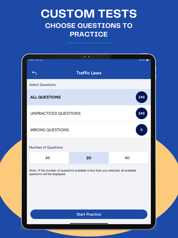 Maryland MD MVA Permit Test iPad screenshot 6 - Education app
