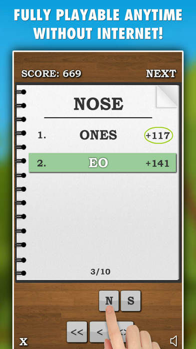 Anagrams Guessing Game app screenshot