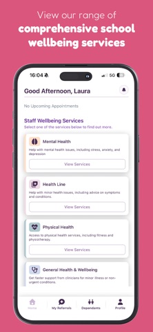 School Wellbeing iPhone screenshot