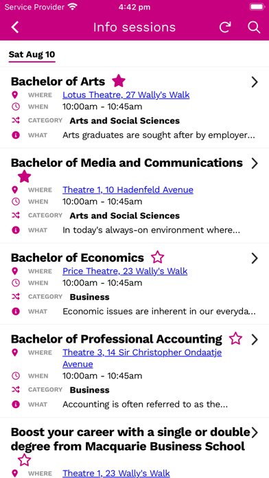 Macquarie University Open Day Screenshot