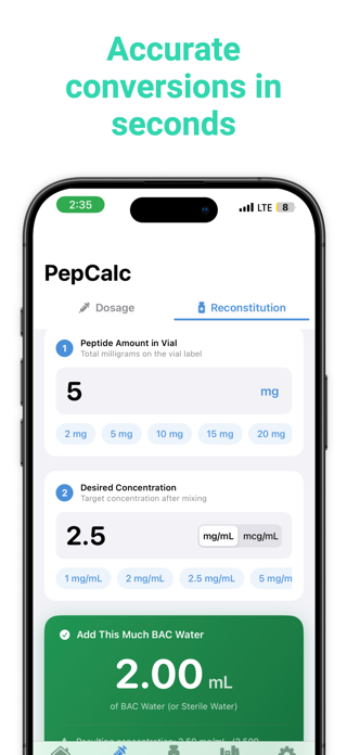Peptide Tracker & Calculation Screenshot 5 of 5