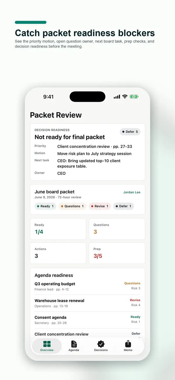 Screenshot #1 pour Board Packet Review Studio