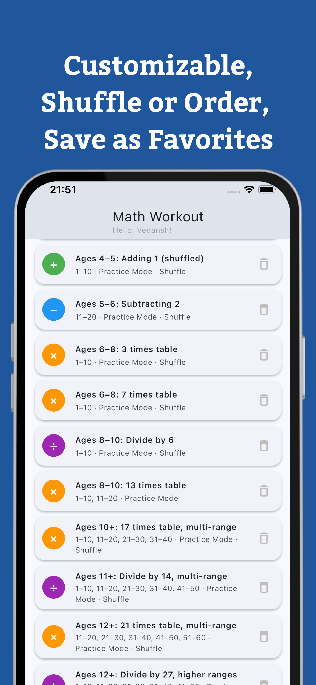 Math Workout Times Tables Quiz screenshot 7