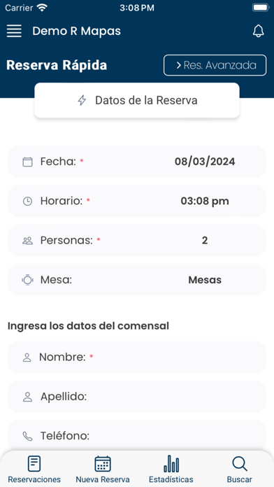 Gestión De Mesas Reservándonos Screenshot