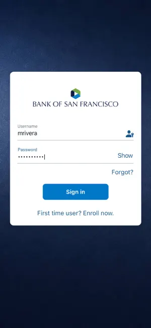 Bank of San Francisco screenshot 2