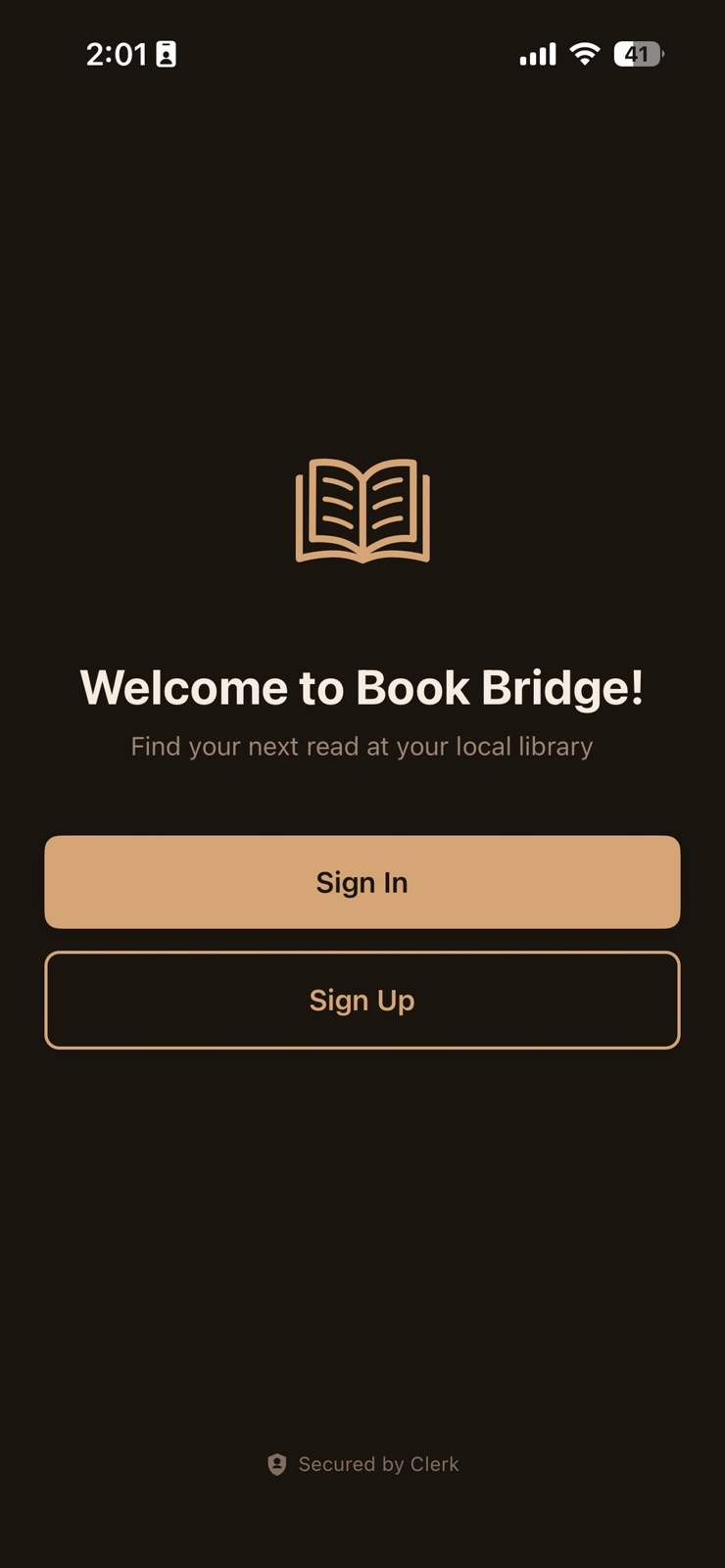 Book Bridge Library Search iphone screenshot 1
