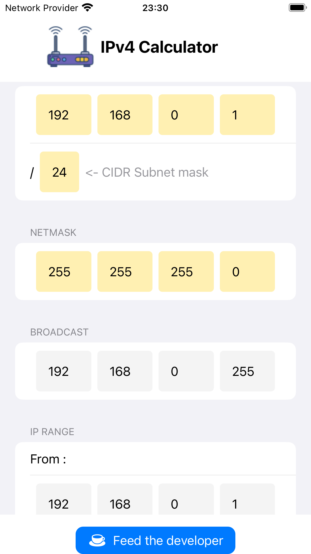 SJ IPv4 Calculator
