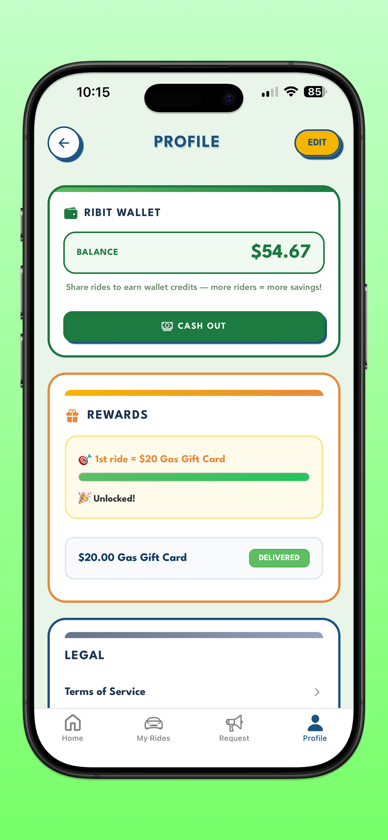 Ribit - Share rides