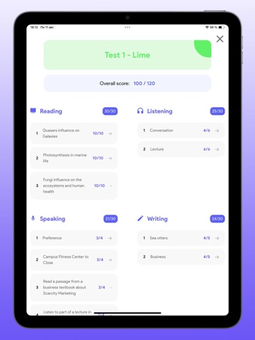 TOEIC Practice & Mock Tests iPad screenshot