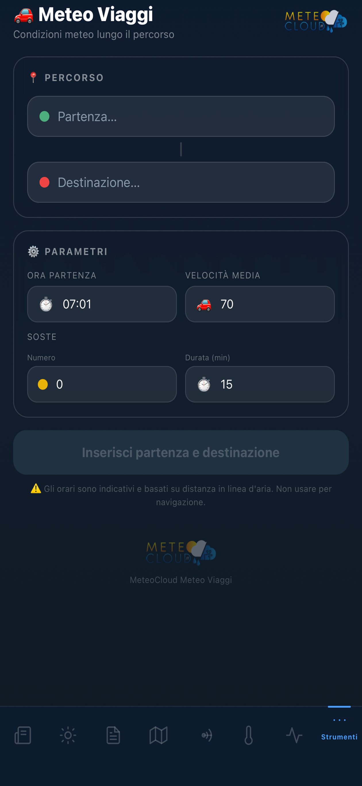 Meteo Cloud - Previsioni Meteo