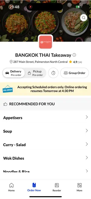 BANGKOK THAI Takeaway. screenshot 2