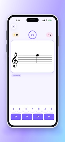 Sight Reader: Note Practice iPhone screenshot