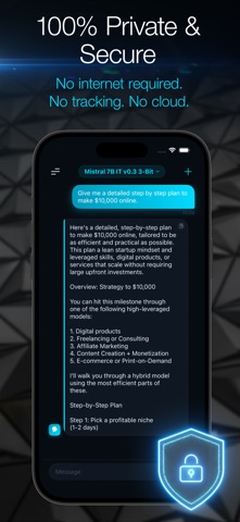 Local LLM: Private Secure Chat iPhone screenshot