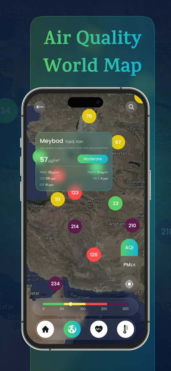 Screenshot #3 pour AirGuard: AQI & Air Quality