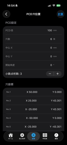 CNCCalc のスクリーンショット