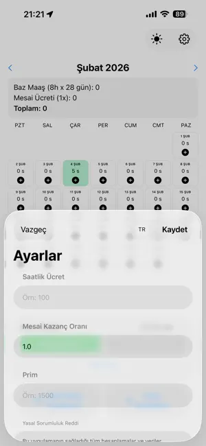 Mesai ve Mola Takibi screenshot 1