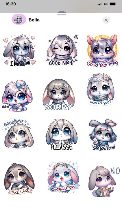 Bella, Cute Chibi Stickers