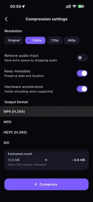 SmartShrink: Video Compressor screenshot 3