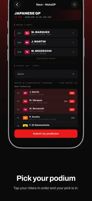 PronoGP: F1 & Moto Predictions screenshot 2
