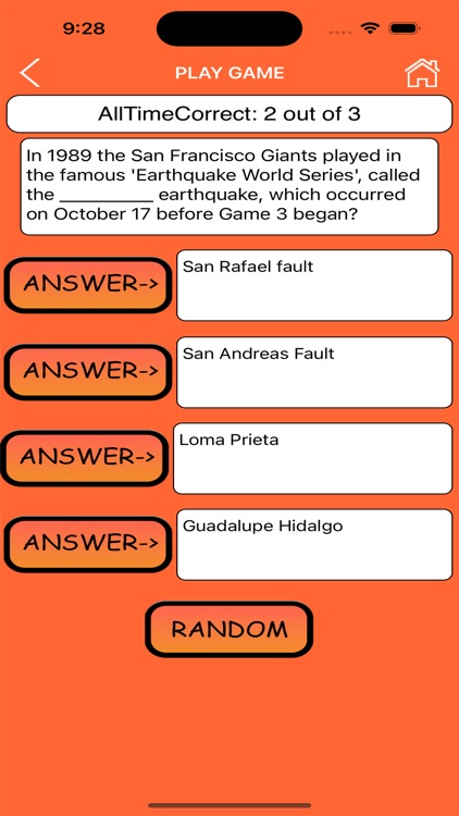 Trivia Game for SF Giants fans