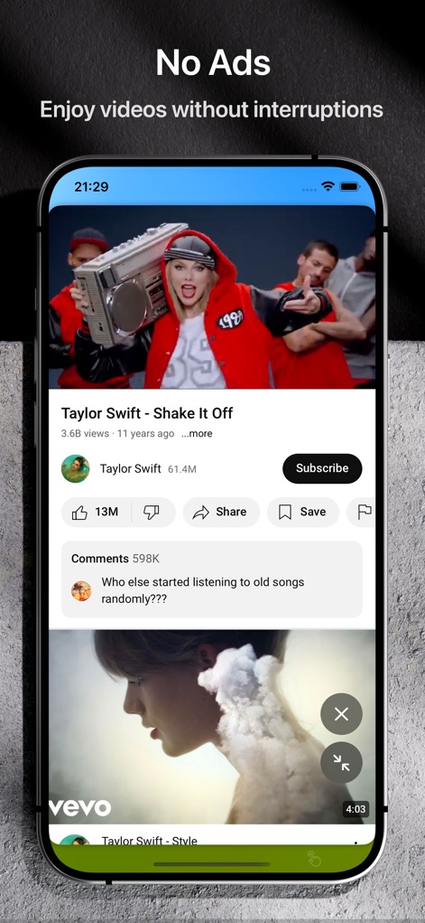 YouPlay: AdBlock Video Browser - Experience uninterrupted entertainment with crystal-clear fullscreen video playback, complemented by an integrated comment section for community engagement.