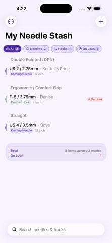 Needle Stash Tracker Screenshot 2 of 5