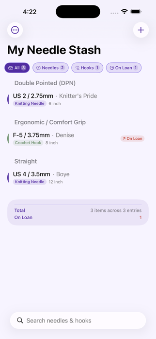 Needle Stash Tracker Screenshot 2 of 5