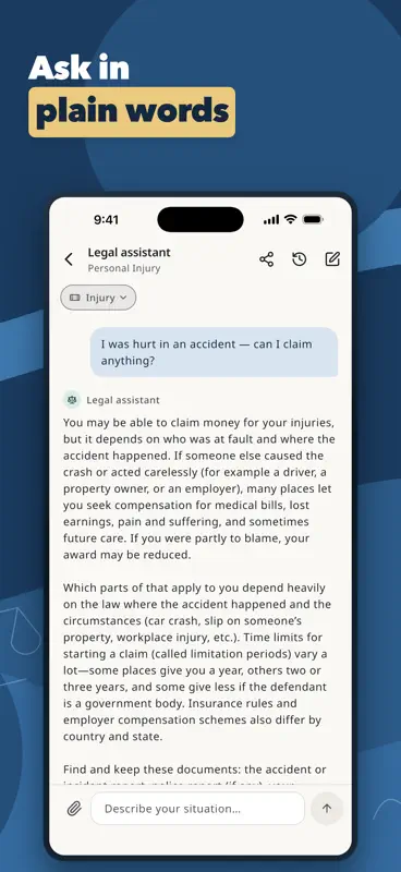 AI Legal Assistant . screenshot 2 of 5