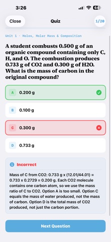 AP Chemistry Flashcards iPhone screenshot