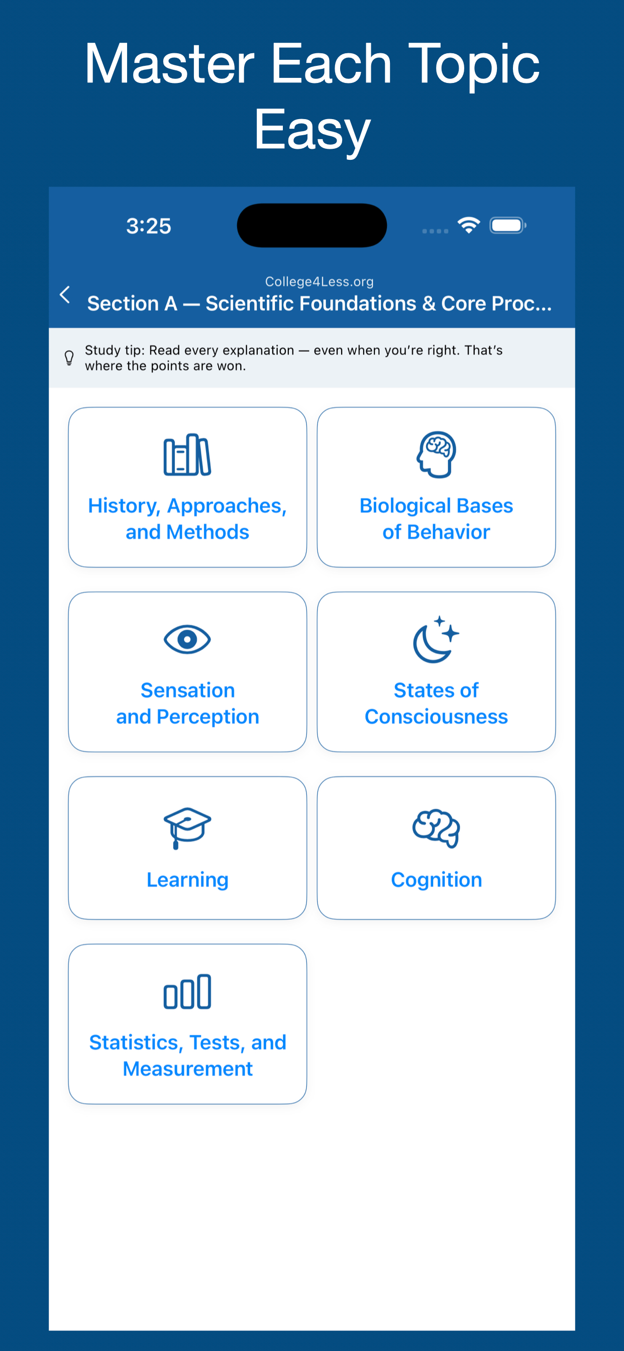 College4Less:Psychology screenshot 2