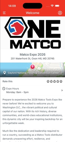 Matco Tools Expo App iPhone screenshot