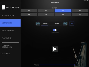 Williams Piano iPad screenshot