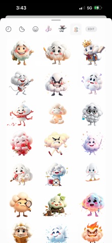 Shredding Cloud Stickers iPhone screenshot