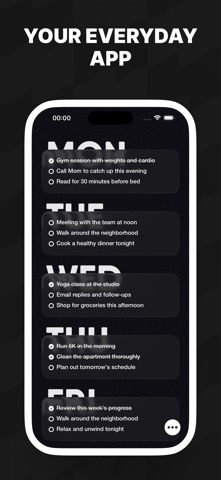 Weekly Calendar App iPhone screenshot