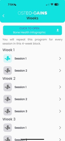 OSTEO-GAINS screenshot