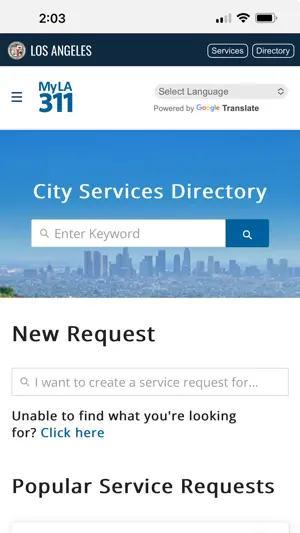 MyLA 3-1-1 screenshot 1
