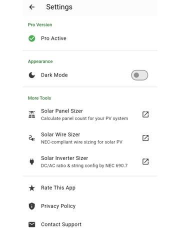 Solar Battery Sizer iPad screenshot