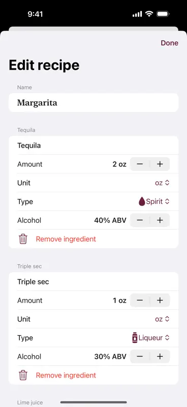 Batch Cocktail Calculator screenshot 5 of 6