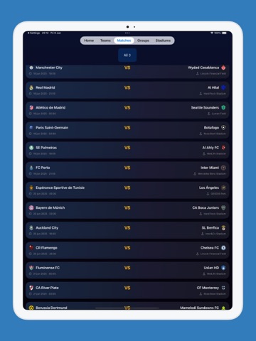 Clubs Tournament 2025 iPad screenshot