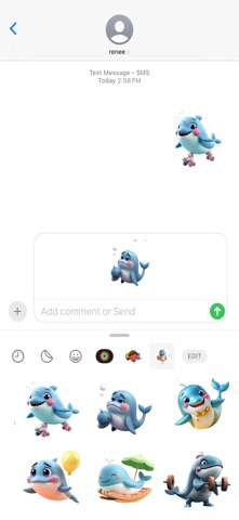 摇晃鲸鱼贴纸 screenshot