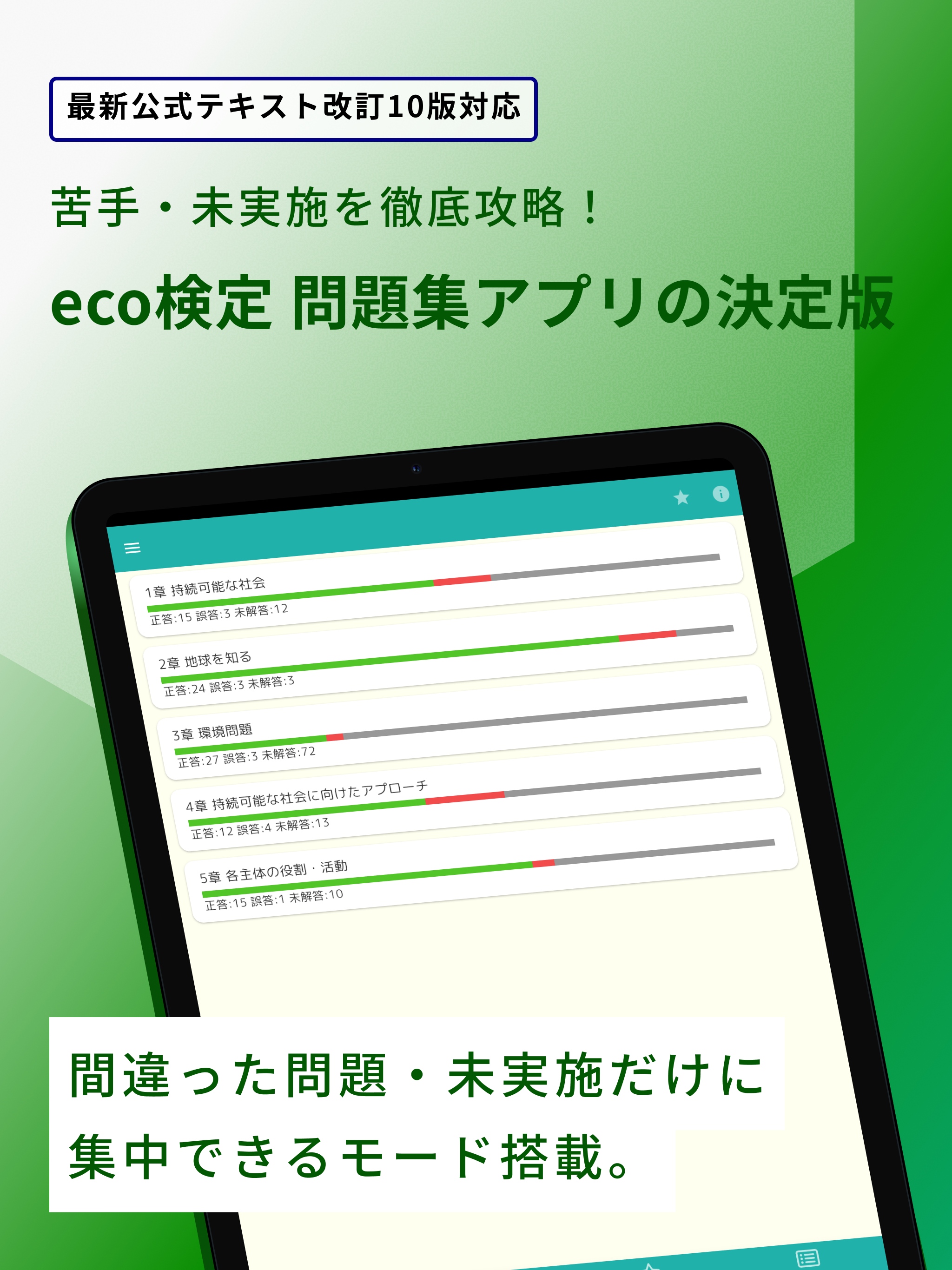 eco検定 問題集アプリ　〜エコ検定/環境社会検定試験〜