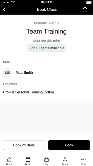 Pro-Fit Personal Training Screenshot