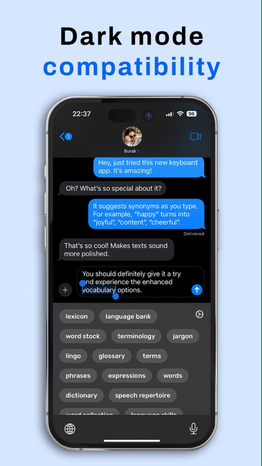 #6. Thesaurus Synonyms AI Keyboard (iOS) โดย: Burak Gomec